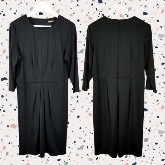 J. McLaughlin Pleated Long Sleeve Midi Dress